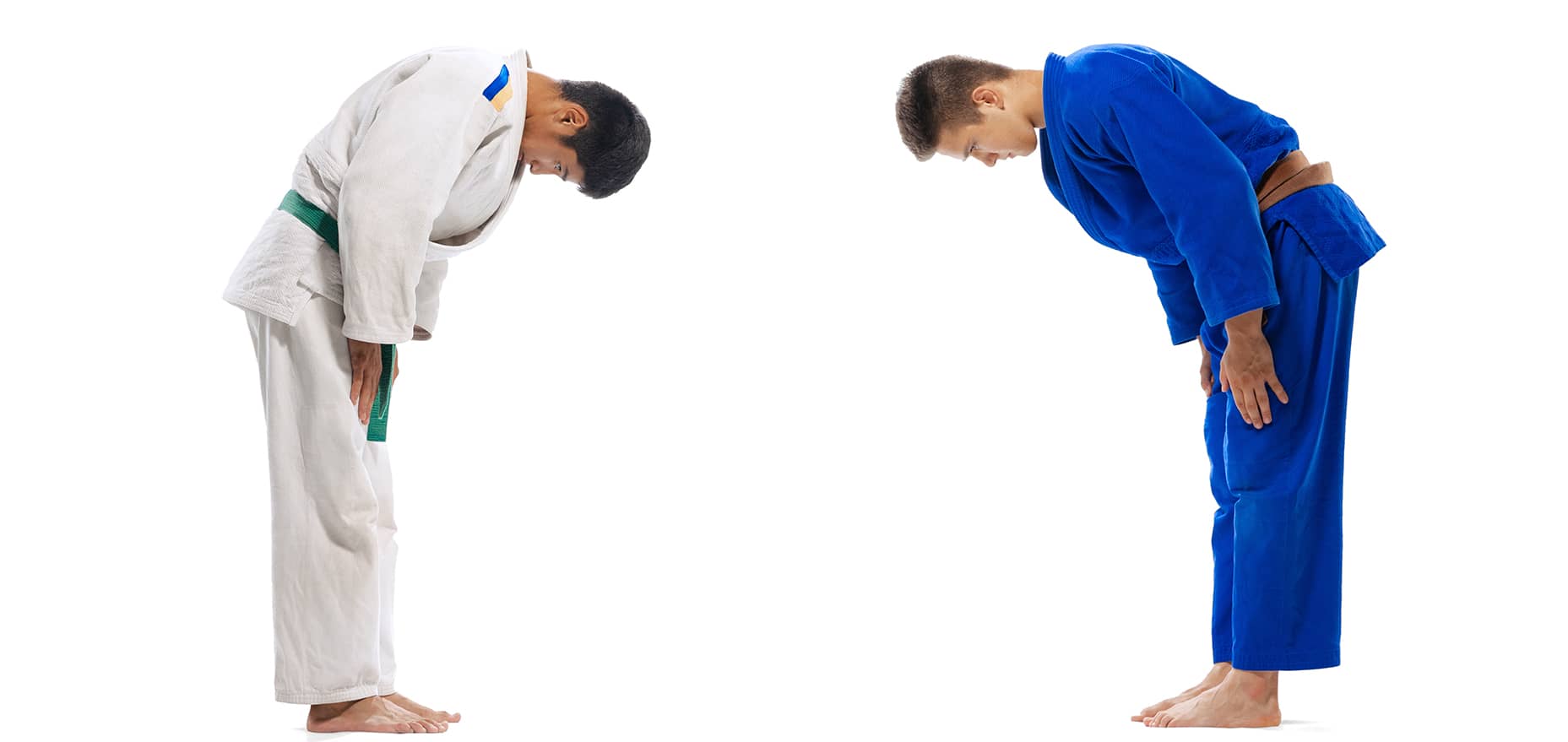 Two men in a Brazilian Jiu Jitsu bow